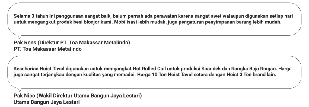 Testimoni Perusahaan 1