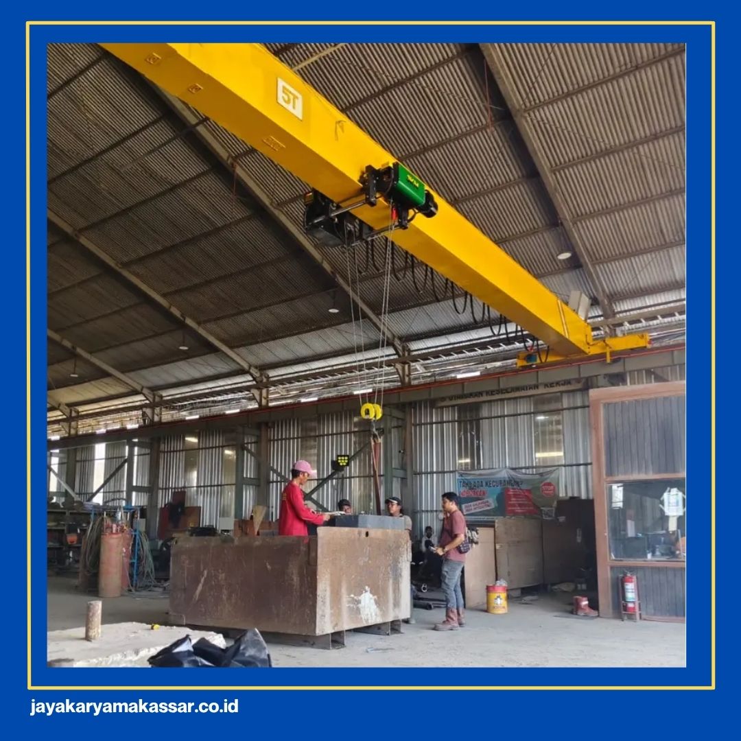 Overhead Crane Lifting Load